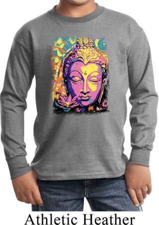 Yoga Psychedelic Buddha Kids Long Sleeve Shirt