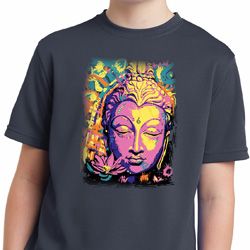 Yoga Psychedelic Buddha Kids Moisture Wicking Shirt