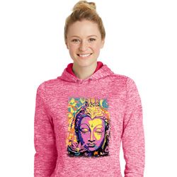 Yoga Psychedelic Buddha Ladies Dry Wicking Hoodie Yoga Psychedelic Buddha Ladies Dry Wicking Hoodie