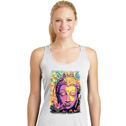Yoga Psychedelic Buddha Ladies Dry Wicking Racerback Tank Top Yoga Psychedelic Buddha Ladies Dry Wicking Racerback Tank Top