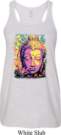 Yoga Psychedelic Buddha Ladies Flowy Racerback Tanktop
