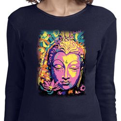 Yoga Psychedelic Buddha Ladies Long Sleeve Shirt Yoga Psychedelic Buddha Ladies Long Sleeve Shirt