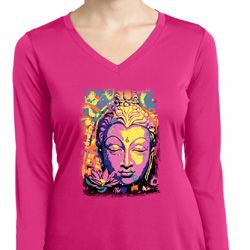 Yoga Psychedelic Buddha Ladies Moisture Wicking Long Sleeve Shirt Yoga Psychedelic Buddha Ladies Moisture Wicking Long Sleeve Shirt