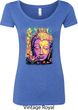 Yoga Psychedelic Buddha Ladies Scoop Neck Shirt