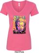Yoga Psychedelic Buddha Ladies V-Neck Shirt