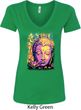 Yoga Psychedelic Buddha Ladies V-Neck Shirt