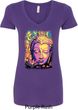 Yoga Psychedelic Buddha Ladies V-Neck Shirt
