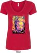 Yoga Psychedelic Buddha Ladies V-Neck Shirt