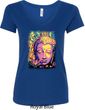 Yoga Psychedelic Buddha Ladies V-Neck Shirt