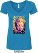 Yoga Psychedelic Buddha Ladies V-Neck Shirt