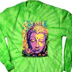 Yoga Psychedelic Buddha Long Sleeve Tie Dye Shirt Yoga Psychedelic Buddha Long Sleeve Tie Dye Shirt