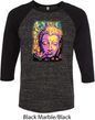 Yoga Psychedelic Buddha Mens Raglan Shirt