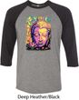 Yoga Psychedelic Buddha Mens Raglan Shirt