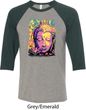 Yoga Psychedelic Buddha Mens Raglan Shirt