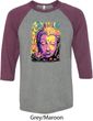 Yoga Psychedelic Buddha Mens Raglan Shirt
