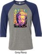 Yoga Psychedelic Buddha Mens Raglan Shirt