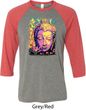 Yoga Psychedelic Buddha Mens Raglan Shirt