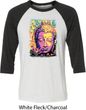 Yoga Psychedelic Buddha Mens Raglan Shirt