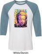 Yoga Psychedelic Buddha Mens Raglan Shirt