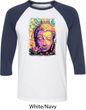 Yoga Psychedelic Buddha Mens Raglan Shirt