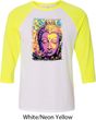 Yoga Psychedelic Buddha Mens Raglan Shirt