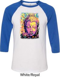 Yoga Psychedelic Buddha Mens Raglan Shirt Yoga Psychedelic Buddha Mens Raglan Shirt