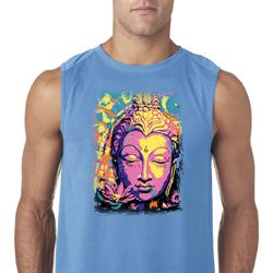 Yoga Psychedelic Buddha Mens Sleeveless Shirt Yoga Psychedelic Buddha Mens Sleeveless Shirt