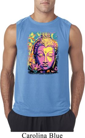 Yoga Psychedelic Buddha Mens Sleeveless Shirt