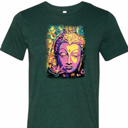 Yoga Psychedelic Buddha Mens Tri Blend Crewneck Shirt Yoga Psychedelic Buddha Mens Tri Blend Crewneck Shirt