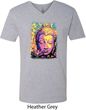 Yoga Psychedelic Buddha Mens V-Neck Shirt