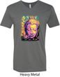 Yoga Psychedelic Buddha Mens V-Neck Shirt