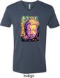 Yoga Psychedelic Buddha Mens V-Neck Shirt