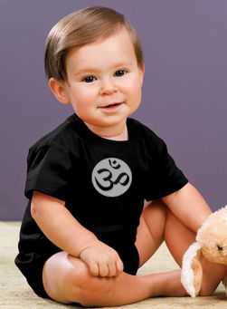 Yoga Romper Om Symbol Small Print Infant Baby Creeper