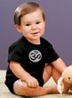 Yoga Romper Om Symbol Small Print Infant Baby Creeper