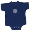 Yoga Romper White Lotus OM Patch Infant Baby Creeper