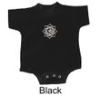 Yoga Romper White Lotus OM Patch Infant Baby Creeper