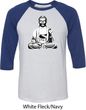 Yoga Shirt At Peace Buddha Raglan Shirt