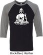 Yoga Shirt At Peace Buddha Raglan Shirt