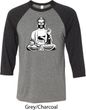Yoga Shirt At Peace Buddha Raglan Shirt