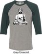 Yoga Shirt At Peace Buddha Raglan Shirt