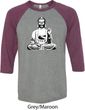 Yoga Shirt At Peace Buddha Raglan Shirt