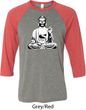 Yoga Shirt At Peace Buddha Raglan Shirt