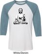 Yoga Shirt At Peace Buddha Raglan Shirt