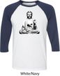 Yoga Shirt At Peace Buddha Raglan Shirt