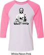 Yoga Shirt At Peace Buddha Raglan Shirt
