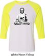 Yoga Shirt At Peace Buddha Raglan Shirt