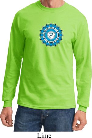Yoga Shirt Blue Vishuddha Long Sleeve Tee T-Shirt