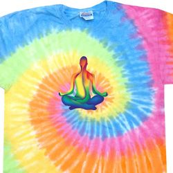 Yoga Shirt Chakra Lotus Pose Tie Dye Shirt