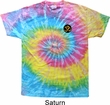 Yoga Shirt Gold AUM Patch Pocket Print Tie Dye Tee T-shirt