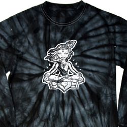 Yoga Shirt Krishna Long Sleeve Tie Dye Tee T-shirt